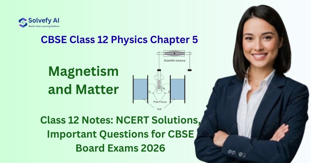 Magnetism and Matter Class 12 Notes: NCERT Solutions, Important Questions for CBSE Board Exams 2026