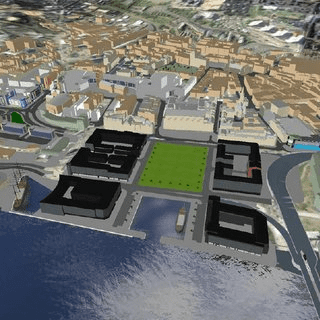 Side-by-side photographs of the same Arctic location taken 50 years apart, showing dramatic glacier retreat and increased vegetation growth, illustrating the visible impacts of global environmental change over time.