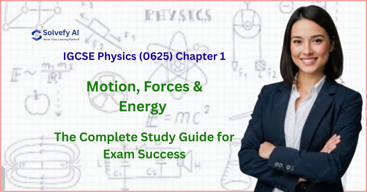 IGCSE Physics (0625) Chapter 1 Notes: Motion, Forces & Energy | Summary & Revision Guide