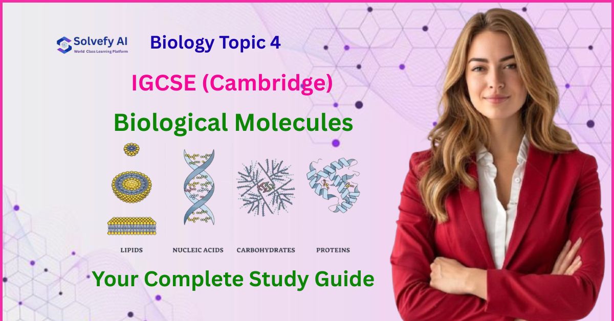 IGCSE (Cambridge) Biology Topic 4: Biological Molecules | Your Complete Study Guide