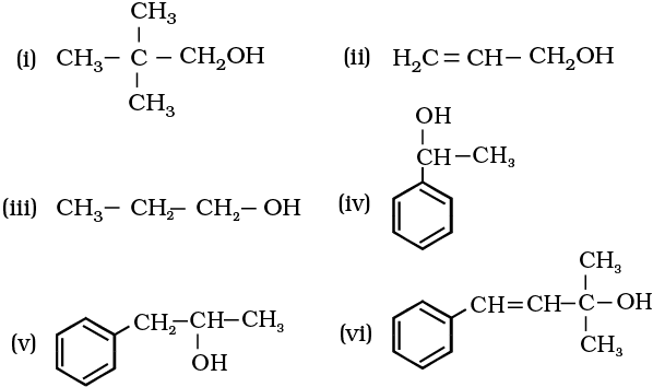 अल्कोहल, फिनोल और ईथर की मूल संरचनाओं को दर्शाने वाला चित्र, जिसमें हाइड्रॉक्सिल समूह और ईथर लिंकेज स्पष्ट रूप से दिखाए गए